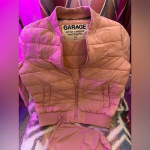 Garage pink puffer jacket